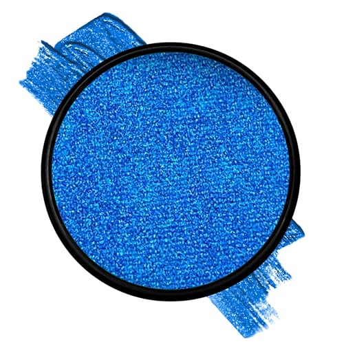 Image of Mehron Paradise FX Metallics - Metallic Dark Blue 1.4 oz | Professional Water Activated Shimmering Metallic Paint for Raves, Costumes, Special Effects, Halloween, Stage, Screen, Theater & Cosplay FX