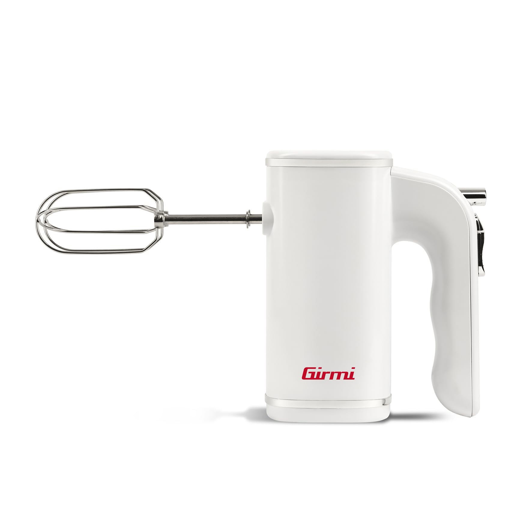 Girmi SB04 Sbattitore Elettrico, 150W, Sbattitori Inox per montare panna ed albumi, Funzione Turbo, Ganci Inox per impasti dolci e salati, 5 Velocità, Bianco