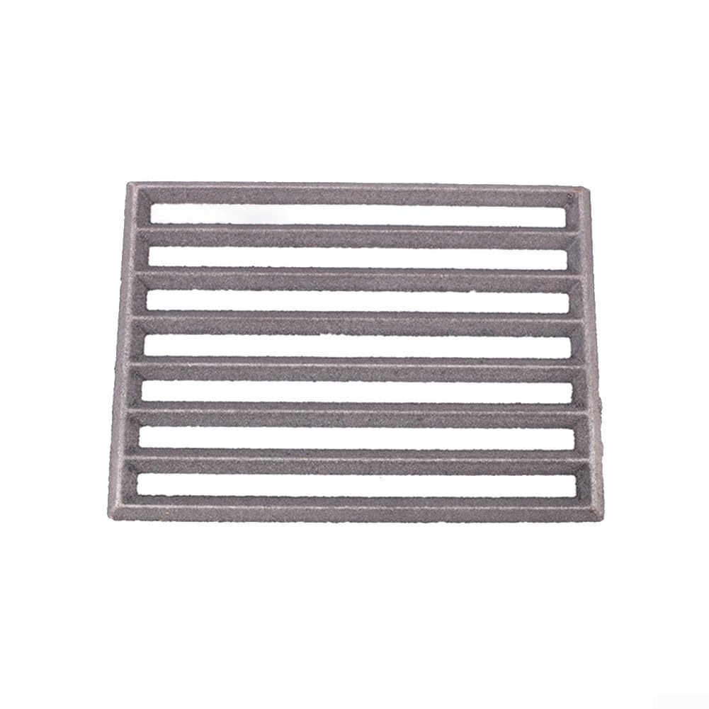 Rejilla de chimenea de hierro fundido para piezas de repuesto de chimenea, compatible con Hark, diseño cuadrado, negro (21,5 x 16 cm)