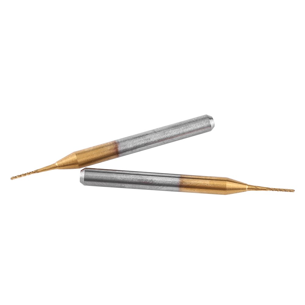 10pc Coat Tungsten End Mill End Mill Bits, 3,175 Mmx0,6 Mm, Nożyca PCB, wytrzymałość Przeciwgrywająca, Wysoka twardość, Gładkie Wykończenie na Deski Obwodu, Tworzywa Sztuczne, Stal
