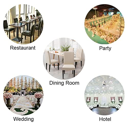 NDMMSO Dining Room Chair Covers Set of 4 Super Fit Stretch Removable Washable Dining Chair Protector Cover Seat Slipcover for Hotel Dining Room - Image 3