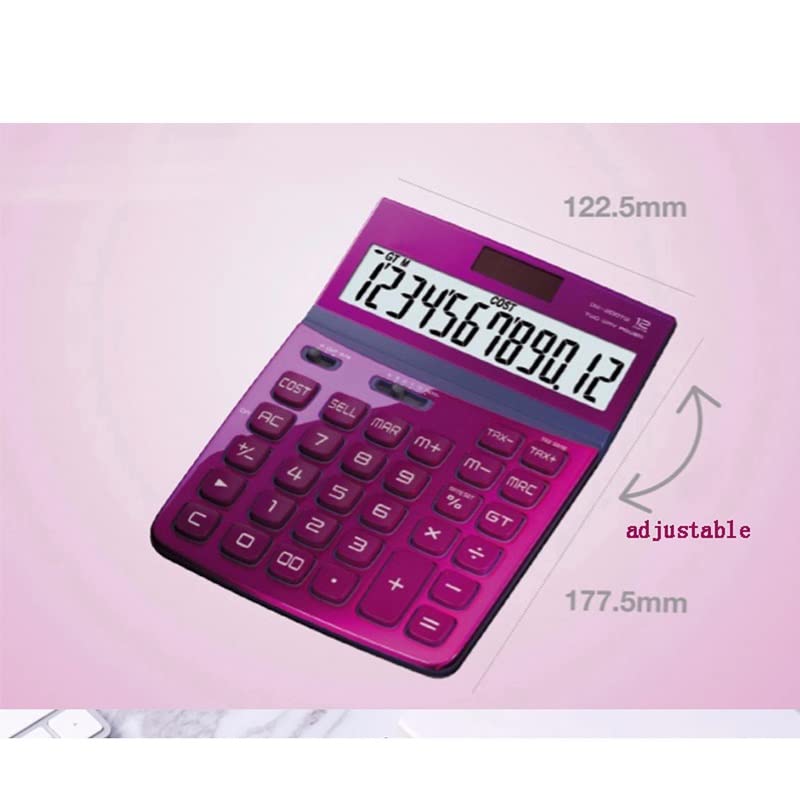 12-cyfrowy kalkulator Piano Paint Panel Office Finance Solar Computer Modne piękne materiały biurowe (kolor: C, rozmiar)