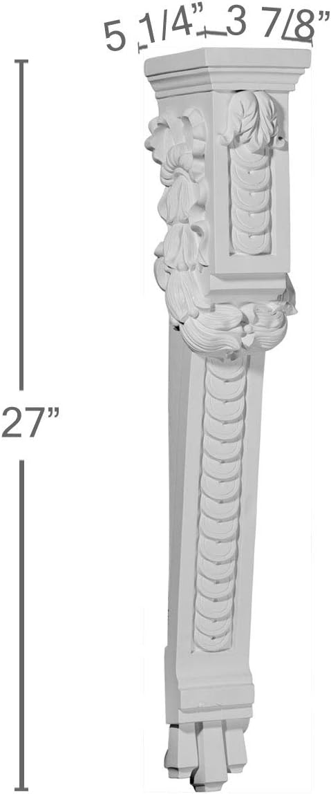 Ekena Millwork COR03X05X27OD 3 7/8-Inch x 5 1/4-Inch x 27-Inch Odessa Extra Large Corbel