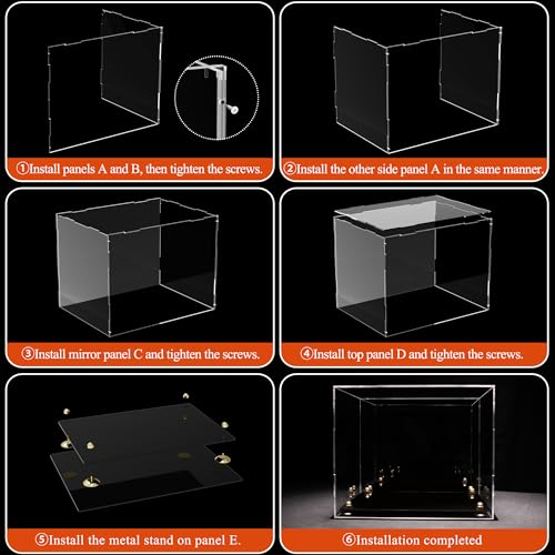 Football Helmet Display Case Full Size with Mirror Back and Black Base Dustproof Clear Acrylic Display Case for Basketball Sports Memorabilia - Image 4