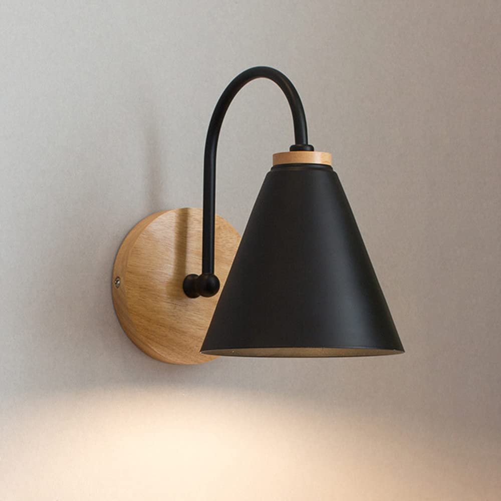 Mengjay Lámpara de Pared de Madera Vintage Industrial, Aplique de Pared Vintage Retro, Apliques Pared Dormitorio, Interior Lámparas para Restaurante Dormitorio
