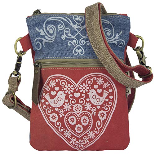 DOMELO bolso tradicional pequeño de lona al hombro para mujer Oktoberfest Bolso Dirndl Bolso de mano Bolso bandolera Bolso de hombro Canvastasche Accesorios Bolsos de mujer Regalos 53114
