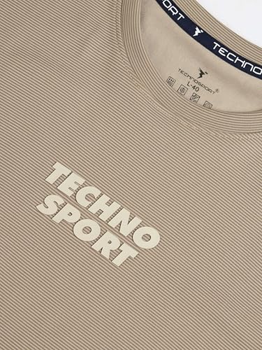 Image of TECHNOSPORT Men Printed Oversized Round Neck T-Shirt with COTFLEX, Dry Fit Sports Tee, Oversized Activewear T-Shirt for Gym, Running, Sports & Casual Wear