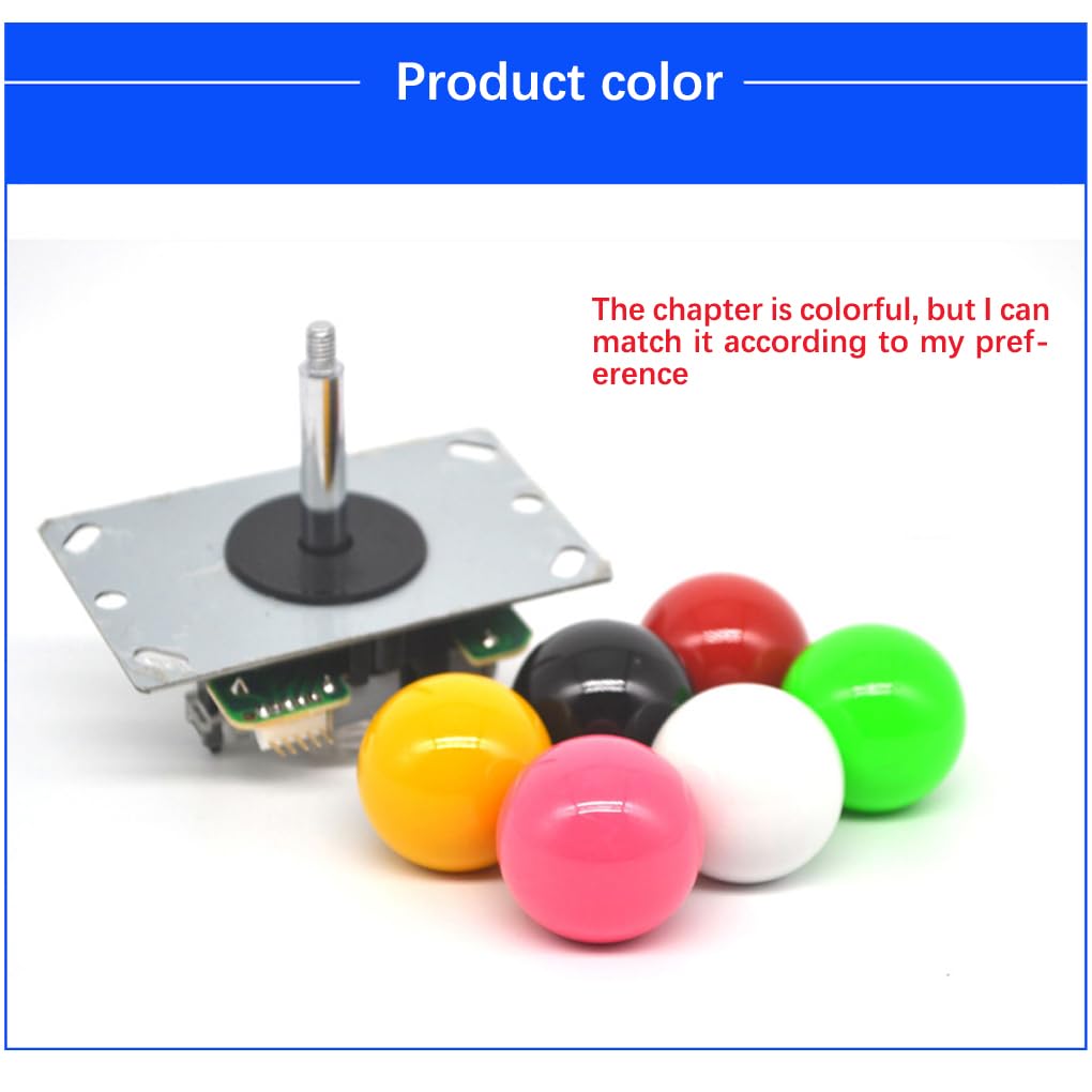 Juego de 10 accesorios basculantes para arcade, función de venta, palanca de mando, operación, herramientas de bricolaje, cero retardo, parte superior, color blanco