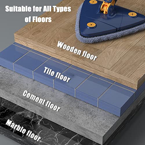 Mop pare| Mop Triângulo Multiuso para Limpeza | Esfregona limpeza pó microfibra triangular com funçã
