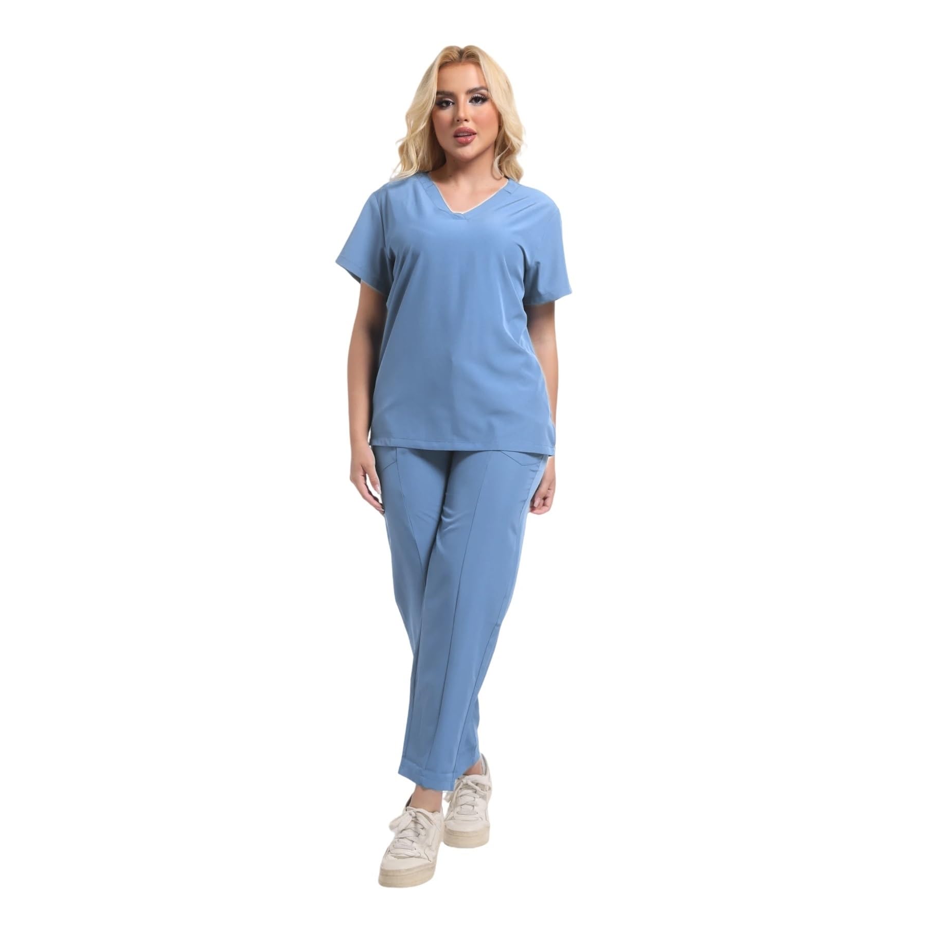 Uniforme per Infermieri Accessori for Divise infermieristiche da Laboratorio, Fascio di Vita, Divise da Salone Spa, Camici, Set Divise for Spa per Infermieri(Red,XL)