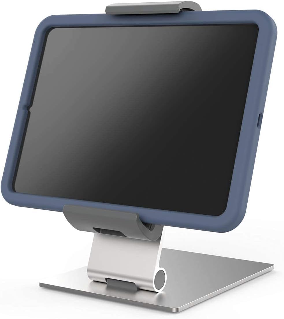 Durable Tablet Tischhalterung für Tablets mit Hülle 7-13 Zoll, 360° drehbar, silber/anthrazit,Tablet Ständer, 893723