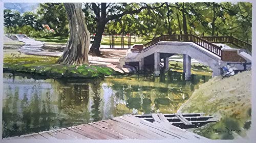 White Nights acquerello San Pietroburgo Pan Seppia...