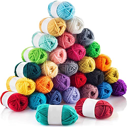 Image of M.G ENTERPRISE 100% Acrylic Wool 24 Pc Combo 384 Gms Mega 4 Ply 24 Random Pc Suprise Combo Hand Knitting Wool /Art Craft Soft Fingering Crochet Hook Yarn- Art-Adea, Multicolor