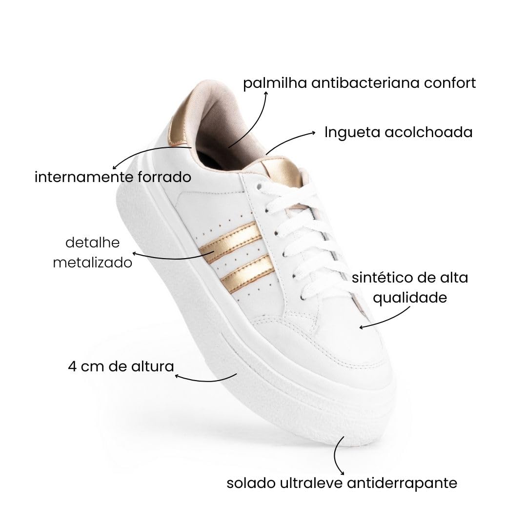 Tenis Feminino Sapatenis Sola Alta Listras Casual Original em promoção! Veja a oferta e mais achadinhos de Tênis 5 Hoje é o melhor dia para comprar Tenis Feminino Sapatenis Sola Alta Listras Casual Original com aquele preço maroto! Promoção! Aproveite a oferta! 5