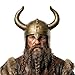 LOOYAR Adult Middle Ages Medieval Viking Age Horned Viking Helmet Berserker Soldier Warrior Costume Hat for Battle Play Halloween Cosplay Bronze