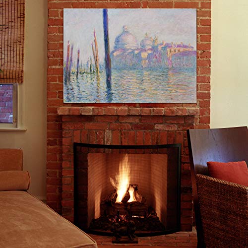 Monet Wall Art Collection Canvas Grand Canal In Venice, 1908 01 Prints Wrapped Gallery Wall Art | Stretched And Framed Ready To Hang, 24X32 #TOP4