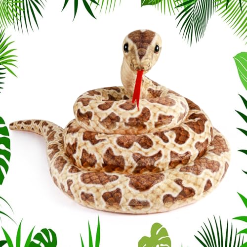 AYSYR Schlange Kuscheltier Große,Kuscheltier Schlange Emulation,Schlangen Kuscheltiere für Kinder Jungen Mädchen,Snake Prank Requisiten,Schlangen Spielzeug Halloween-Dekorationen(200 cm/78.7 in)