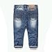 KIDSCOOL SPACE Baby Girl Boy Jeans,Little Kid Elastic Band Inside Ripped Denim Pants,Light Blue,18-24 Months