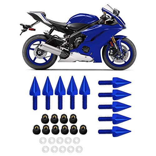 Image of Windshield Windscreen Spike Bolts with M5 Screws and Nuts for Motorcycle, Sports Car, Off-Road Vehicle, and Scooter Modification, Reinforcement, and Decoration (CNC Machined Aluminum Alloy)