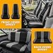 Kistrba Seat Covers Compatible with Jeep Wrangler YJ 1987-1996 Full Set, Front & Rear Back Door Complete Bench, Breathable Automotive Cover Cushion Accessories