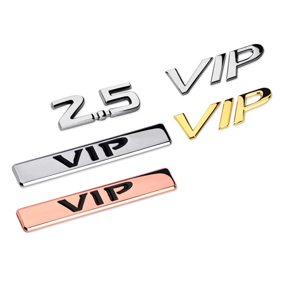 Car Emblem Badge Logo Car Emblems Decorations Car Decals Samochód Metal Vip Samochód Naklejki Vip Car Ogon Etykiety Znak-Standard Samochodu Vip (Srebrny)