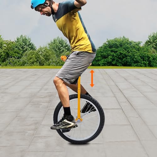 Xlsdlvcnxz 20 Inch Unicycle for Balance Training Outdoor Fitness with Adjustable Seat and Anti-Skid Tread - Thumbnail 2