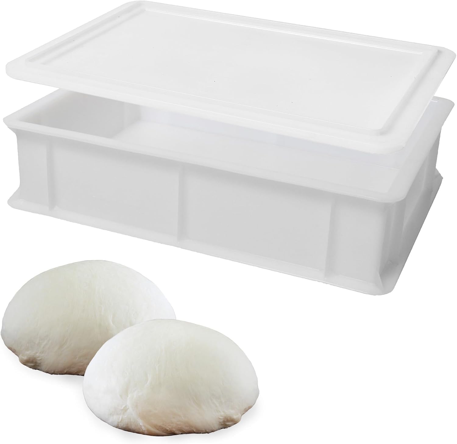 GENUS DEI Dei | 10 Cassette per Lievitazione Pizza E Pane | Contenitore Cibo per Impasto | Cassetta portaimpasto | Scatola Plastica porta oggetti | 10 cassette + 10 Coperchi 30x40x10