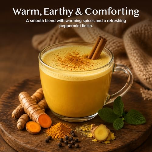 Image of VAHDAM, Golden Milk Powder /Turmeric Ginger Latte Mix (100g, 40 Cups) Caffeine-Free | Powerful Curcumin, Turmeric Powder & Ginger | Brew Hot /Iced Tea