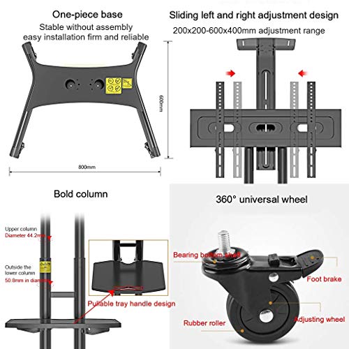 Soporte de TV Universal con Ruedas para Pantallas 32-80 Pulgadas miniatura 6