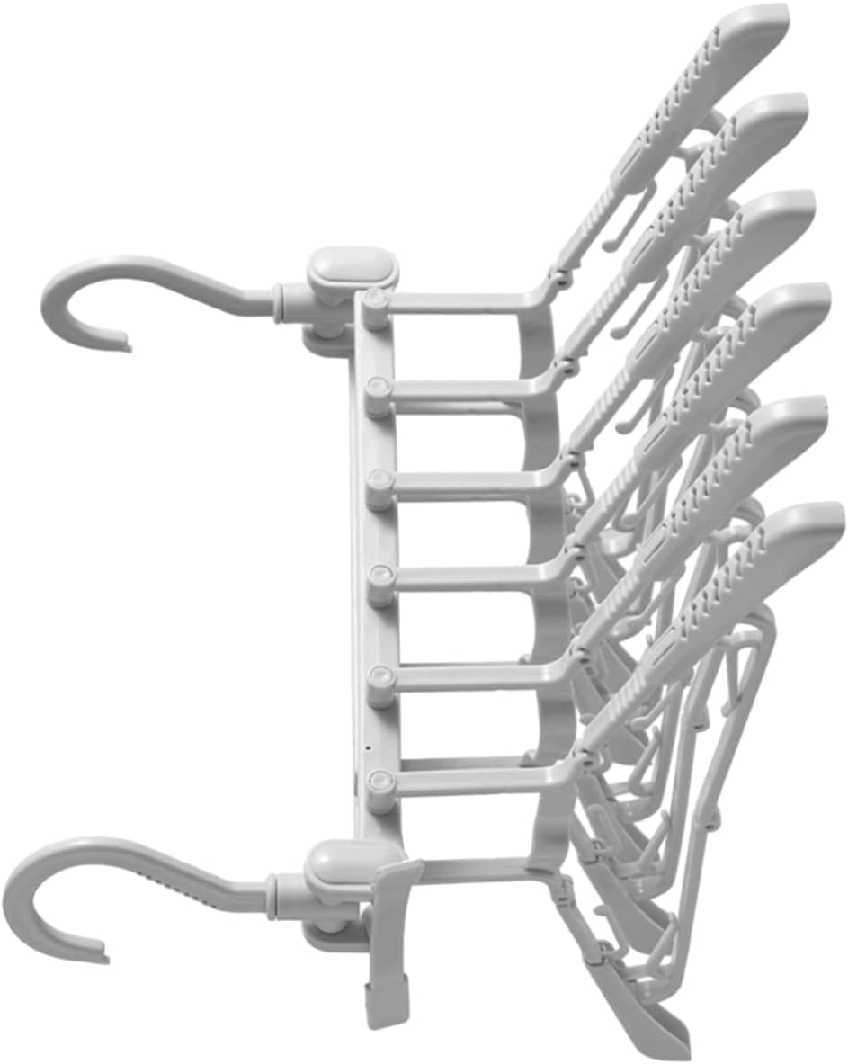 Clothing Racks Clothes Hooks, Multi-Tier Foldable Telescopic Clothes Drying Rack