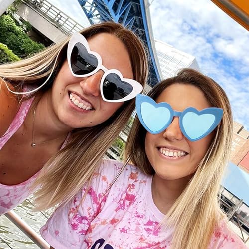 12 Pairs Bachelorette Party Heart Shaped Sunglasses Favors,Bridesmaid Proposal Gifts,Party Photo Props- Fun Party Decoration3