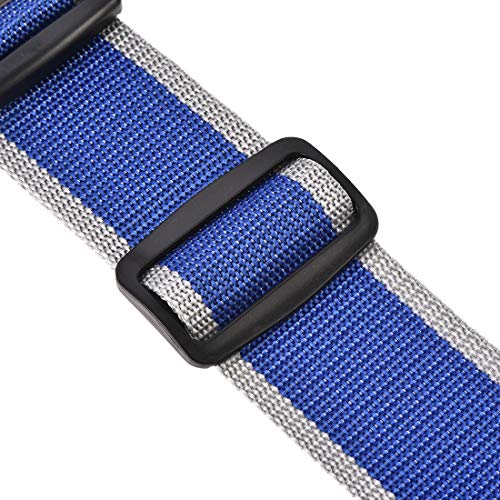 Image of uxcell Luggage Strap Suitcase Belt with Buckle Label, 2x78 2Mx5cm Adjustable PP Travel Bag Packing Accessory, Blue Gray
