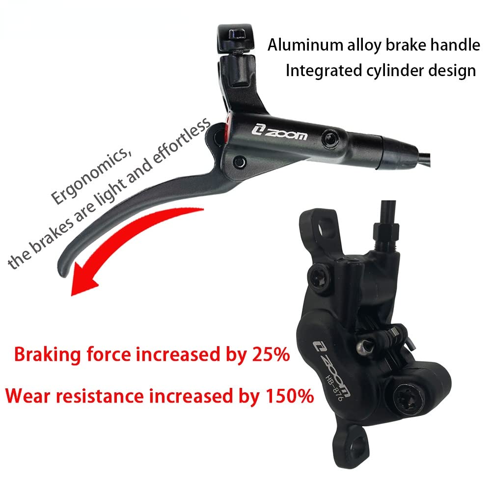 Amazon.com : Zoom HB876 Bicycle Hydraulic Disc Brake 4 Piston