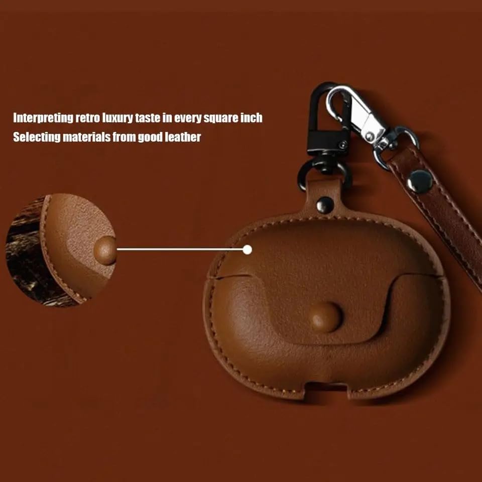 Image of Leather Business Case Cover for OnePlus Nord Buds 3 | Nord Buds 3 Pro | OnePlus Buds Pro 3 (Leather Brown)