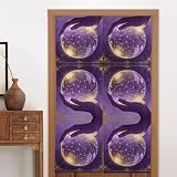 CNTDBU Cortina de puerta con estrellas de bola de cristal de 86 x 142 cm, panel divisor de habitación para privacidad, pantalla de entrada para cocina y dormitorio