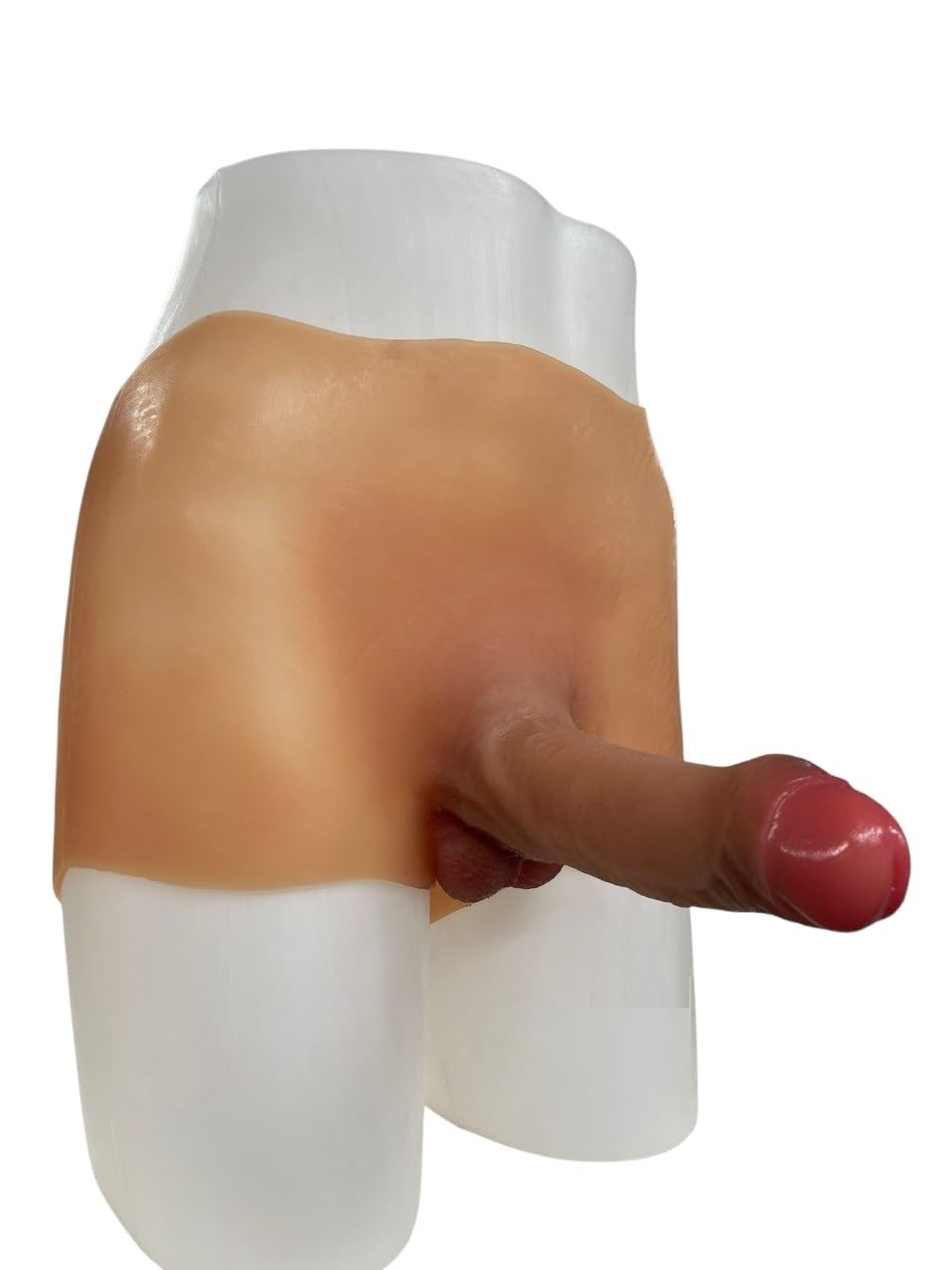 Mutanda Strapon in Silicone, Slip Pantaloncino con Grosso Pene Realistico, Dildo Indossabile per Donna, Lesbo Strap on in Silicone con Mega Dildo 16 x 5 cm