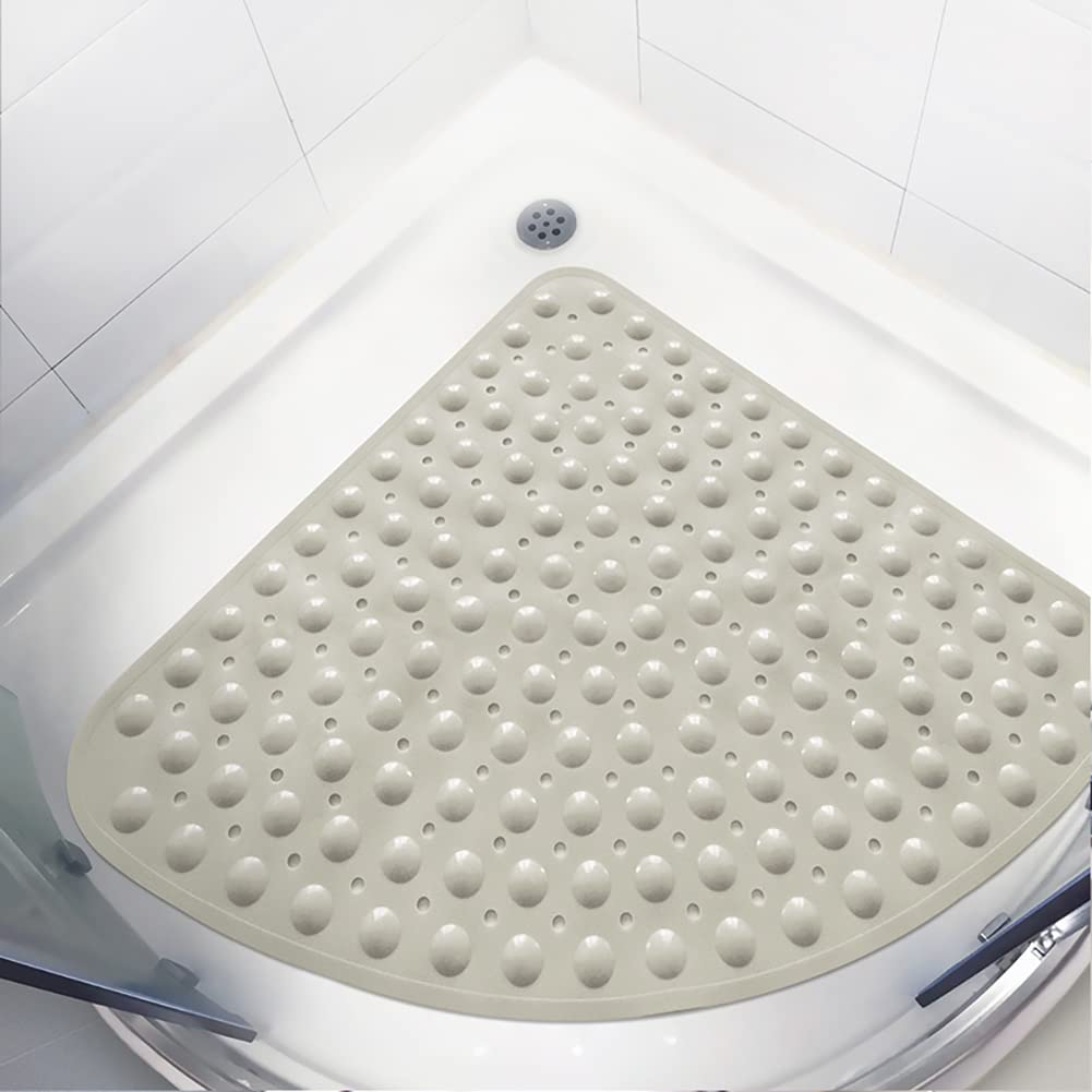 tappetino da bagno, Tappetino da bagno doccia angolare(Khaki,65x65cm)