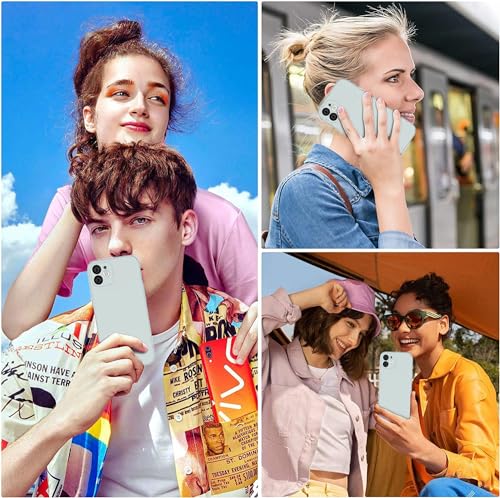 Image of VONZEE Liquid Silicone Case Compatible with iPhone 11 6.1 inch(2019), Gel Rubber Full Body Protection Cover Case Drop Protection Case (Square-SEA Grey)