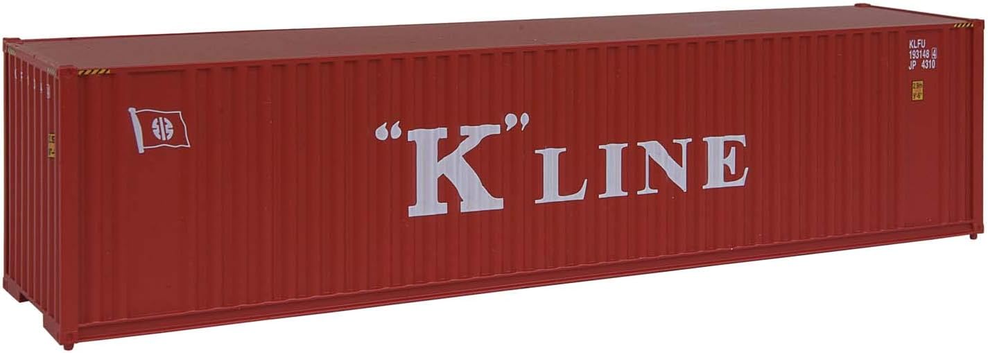 Walthers SceneMaster 40' Hi-Cube Corrugated Container w/Flat Roof-K-Line 949-8203 HO Scale Model Railroad - Freight Model