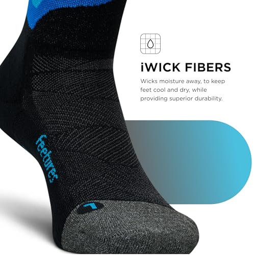 Image of Feetures Elite Light Cushion Mini Crew Sock - Sport Sock with Targeted Compression