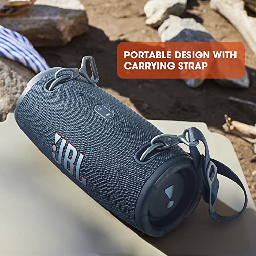 Image of JBL Xtreme 3, Wireless Portable Bluetooth Speaker, Pro Sound with Powerful Bass Radiators, Built-in Powerbank, Partyboost, IP67 Water & Dustproof, AUX & Type C (Blue, Without Mic)