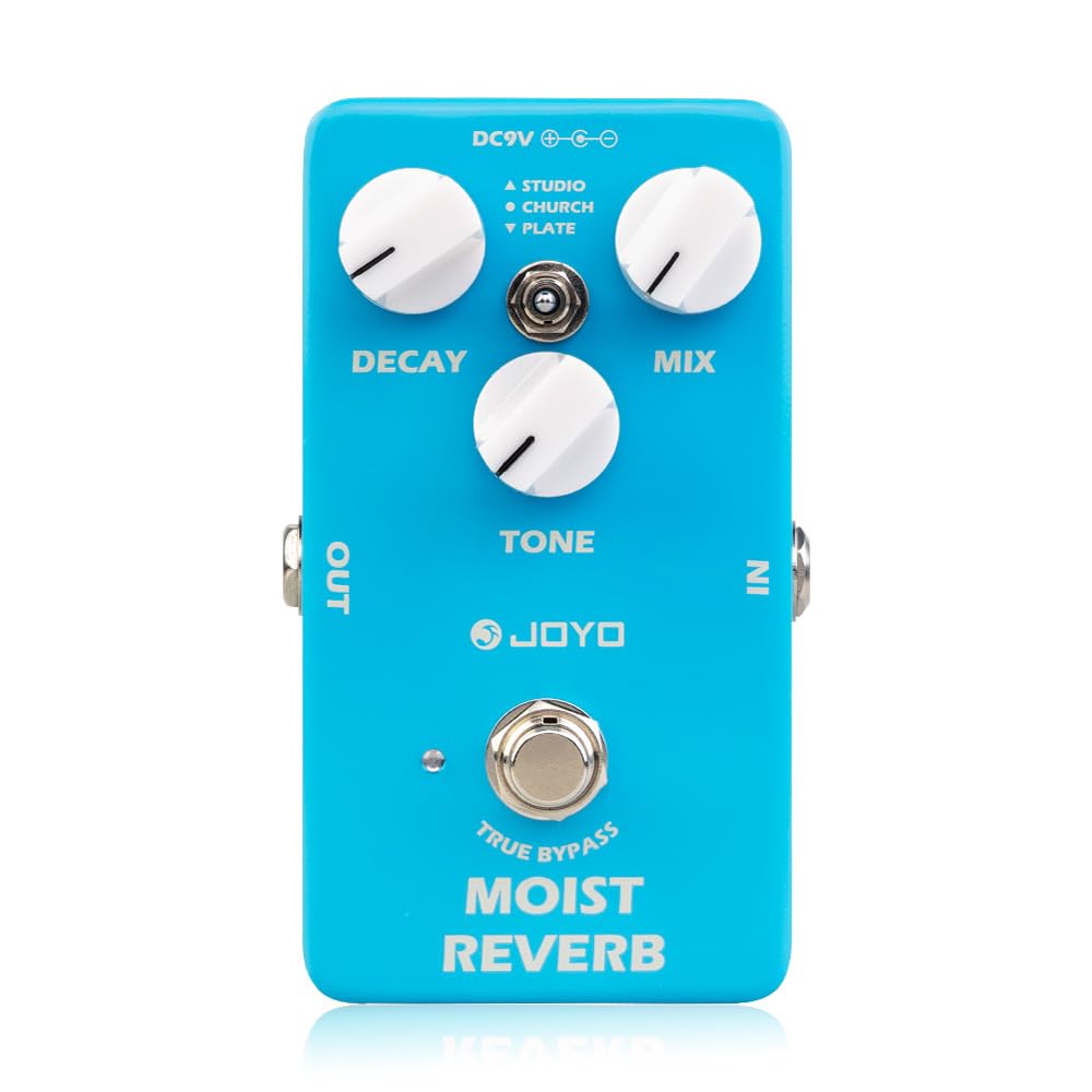 JOYO Digital Reverb Guitar Pedal, 32-bit DSP with 3 Modes (Studio/Church/Plate) &amp; Decay/Mix/Tone Control, True Bypass (MOIST JF-20)
