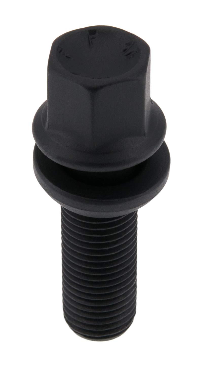 Levando 10 sztuk śrub do kół M14 x 1,5, długość trzpienia 28 mm, ściągacz kulkowy R13 D = 26 mm SW17 – zestaw bolców do kół pasuje do modeli Audi A, VW Golf, Passat, Polo, itp. kolor czarny