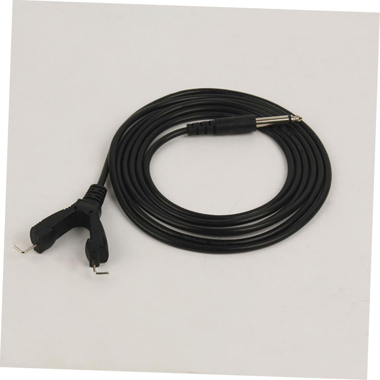 Beavorty Heavy Duty Machine Wire Clip Cord Standard Mono Plug Silicone Black 2.5m