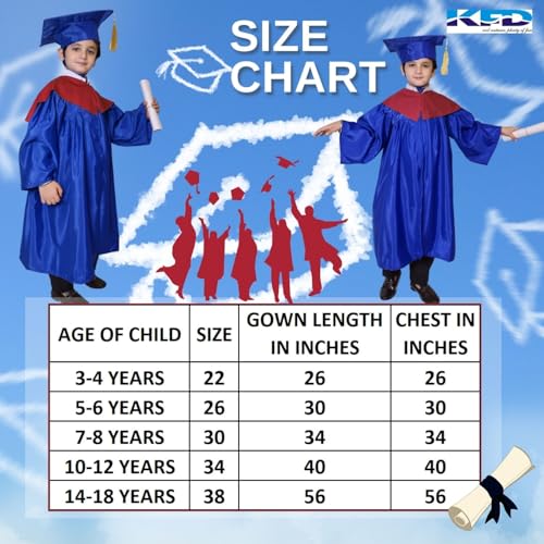 Image of Kaku Fancy Dresses Graduation Gown With Hat & Stole /Scarf | Degree Costume For Convocation Dress For Boys & Girls