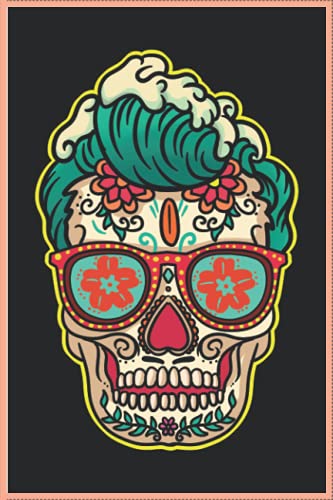 Surf Tiki Mask: Surf - Great dotted surfing notebook - 120 dotted pages to record surf times, ideas and thoughts | ca DINA5 | Gift for surfers and fans of surfing