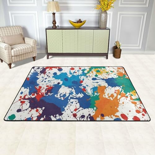 Tapis de sol lavable antidérapant doux grand format pour buanderie
