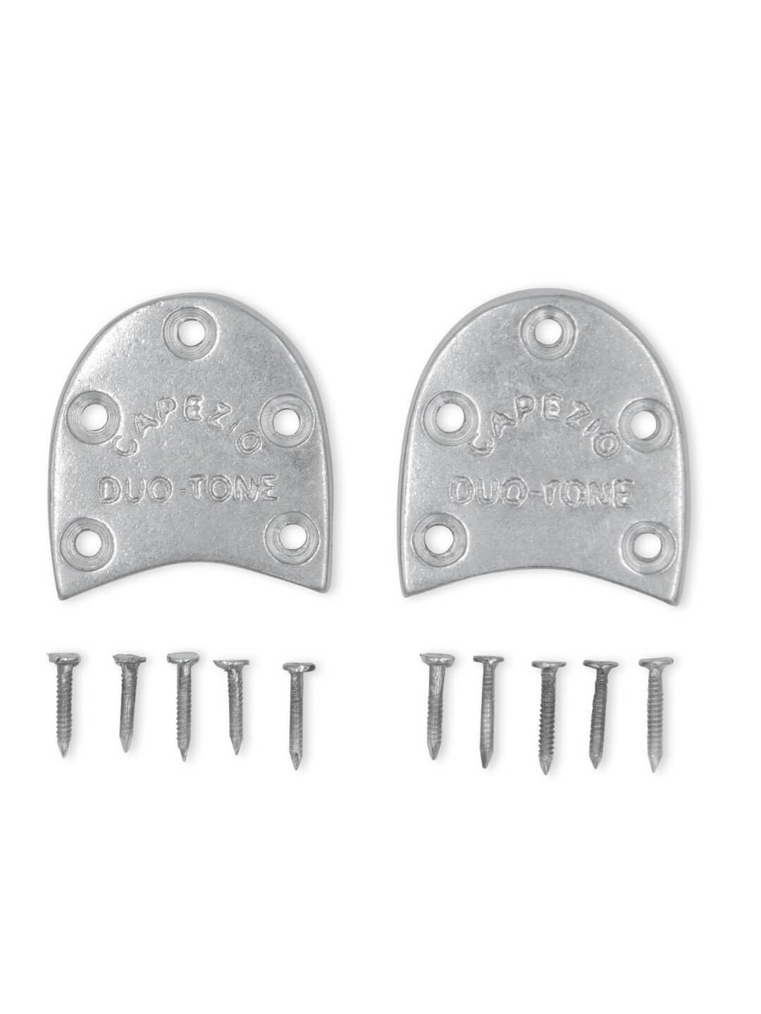 Capezio Duo Tone Heel Taps, Silver, 3