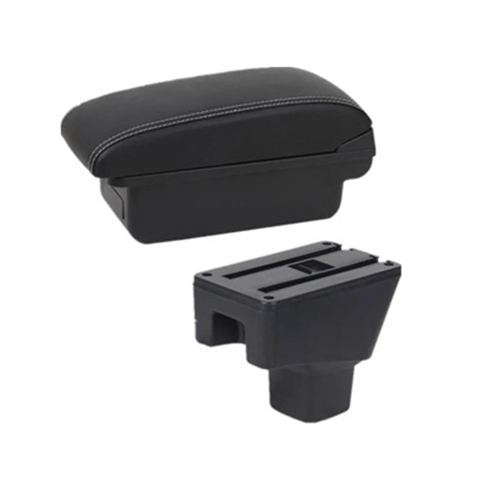 NOHEEU Car Interior Accessories Center Console Storage Box Multifunctional Armrest For SUZUKI SX4(A1 white line No USB)