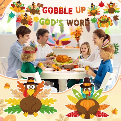 Nezyo 19 peças de decoração de peru de Ação de Graças, 24 x 19 cm, grandes quadros de avisos para o